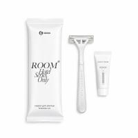 Набор бритвенный Room: бритва (2 лезвия), крем (10гр), 150шт/уп, флоу-пак