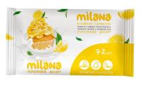 Влажные антибактериальные салфетки Milana Лимонный десерт, 72 шт.